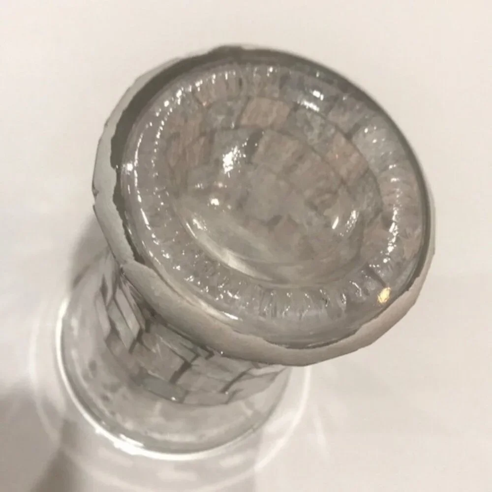 🪞✨ Iridescent Silver & Grey Mosaic Glass Toothbrush Holder